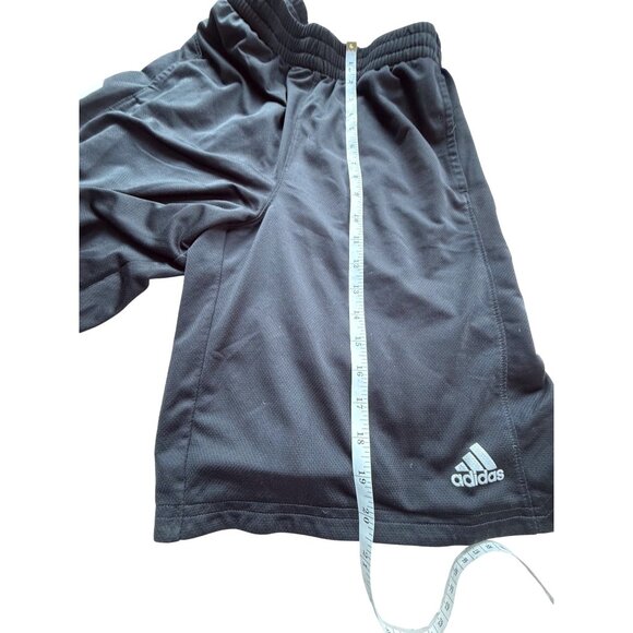 Adidas Youth XL 18/20 Black Athletic Shorts With White Stripes - Picture 13 of 16